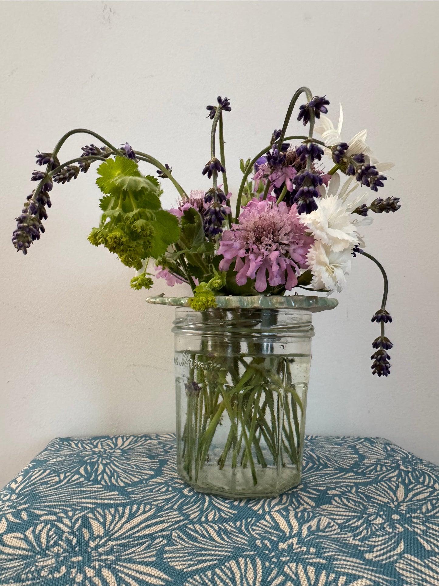 Flower frog ceramic vase topper to arrange stem flowers beautifully