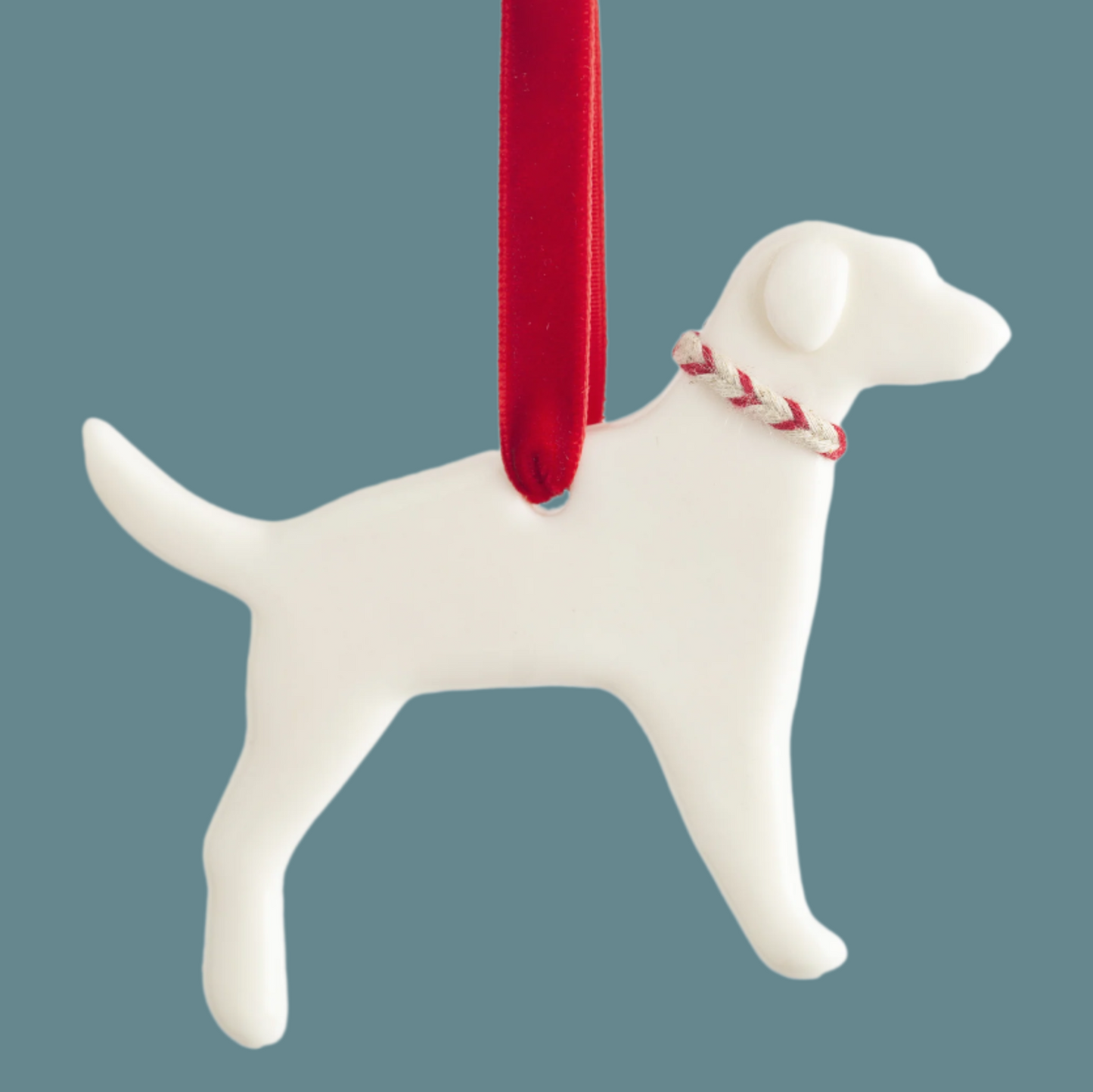 white porcelain labrador dog decoration