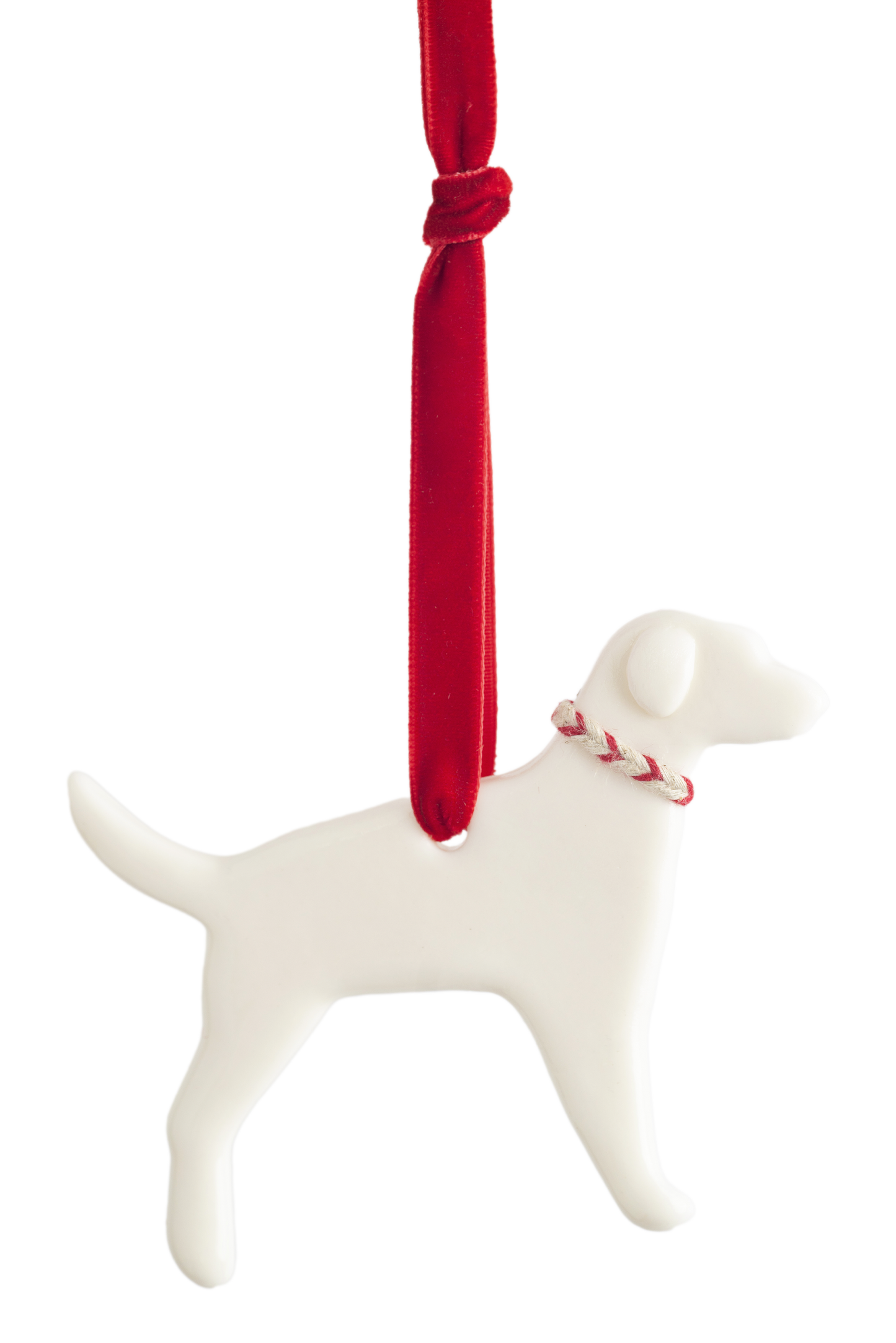 hite porcelain clay labrador decoration