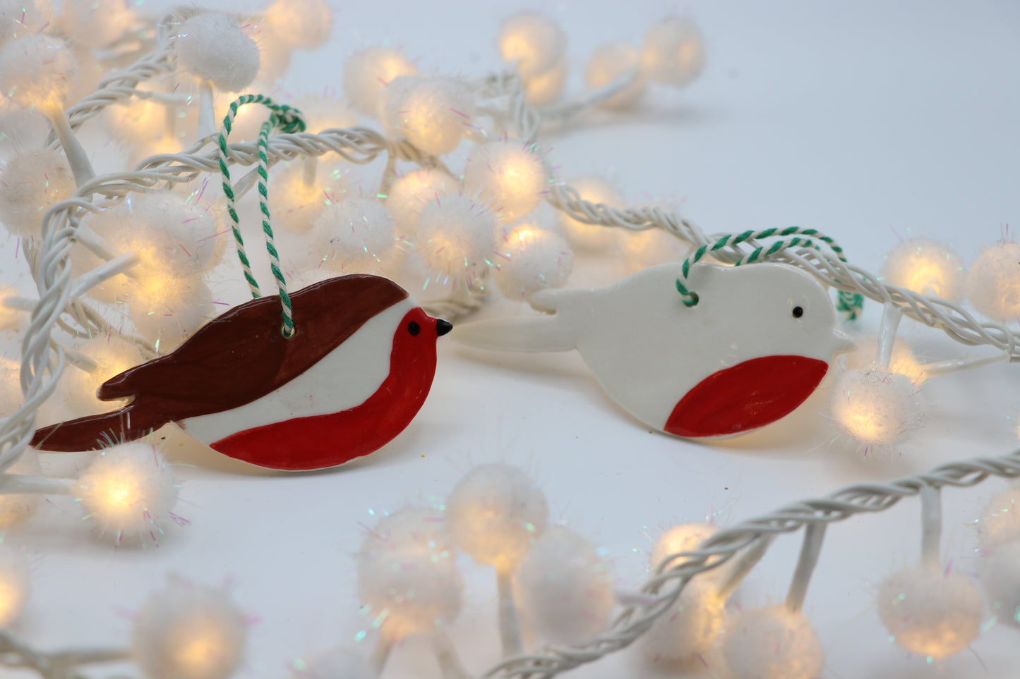 robin porcelain christmas tree decoration