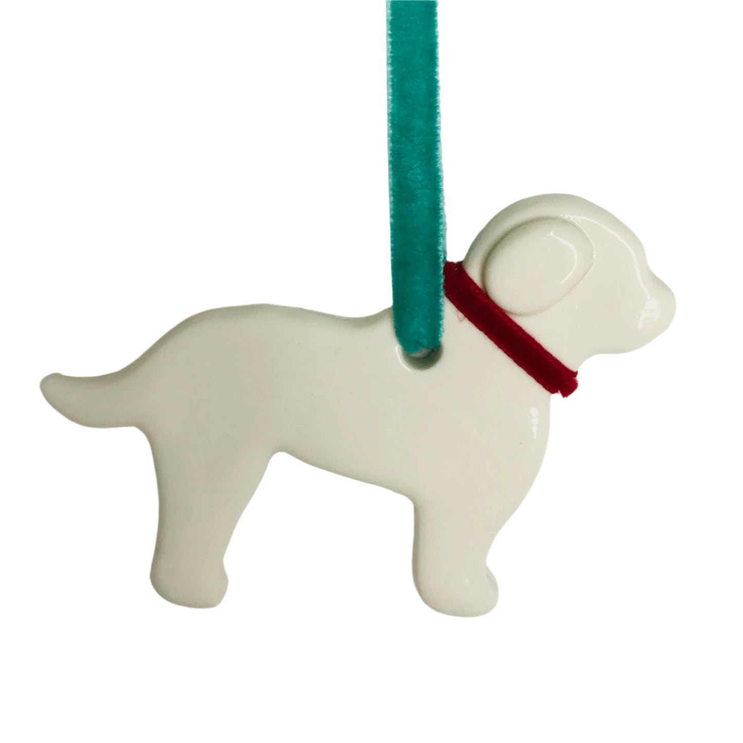 white porcelain dog decoration