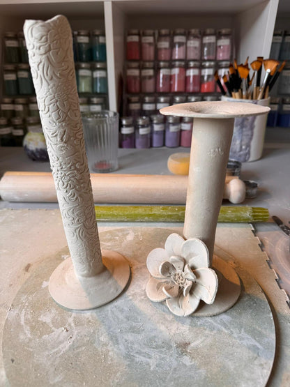 Full day creative ceramic candlestick and candle making workshop