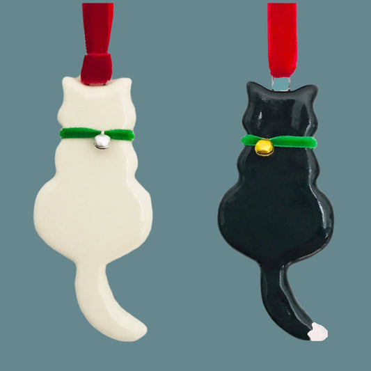 Porcelain cat hanging decoration