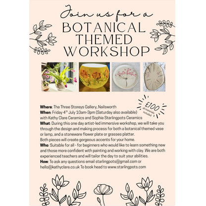 Botanical Themed Ceramics Workshop Day in Nailsworth