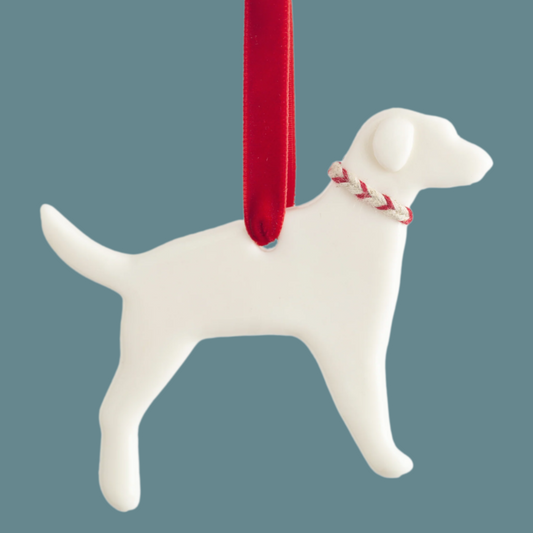 white porcelain labrador dog decoration 