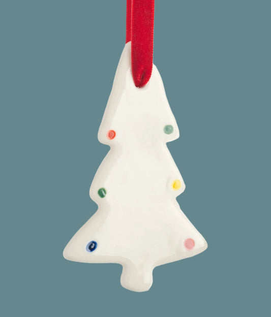 Porcelain Christmas Tree hanging decoration