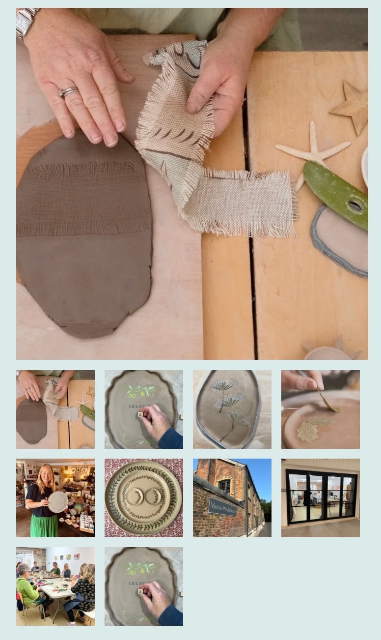 Platter making ceramics workshop full day at Victoria Works February 7th 2026