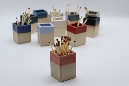 Ceramic match striker pot