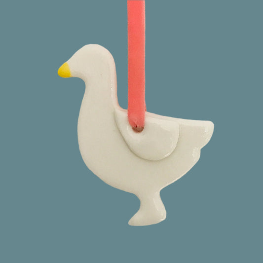 Golden beaked goose porcelain decoration