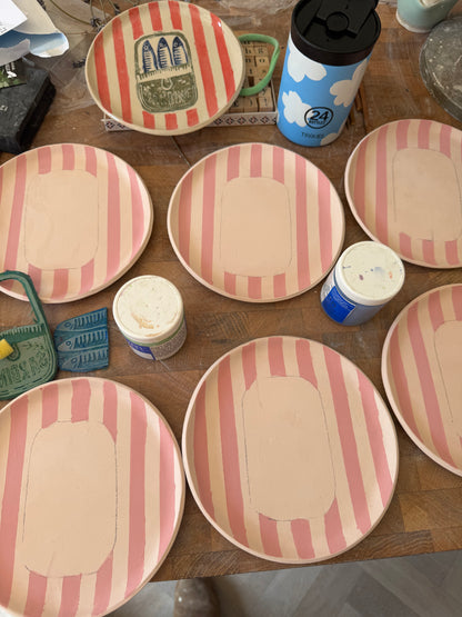 Ceramic Sardine Tin Design Plate with 24ct Gold detail