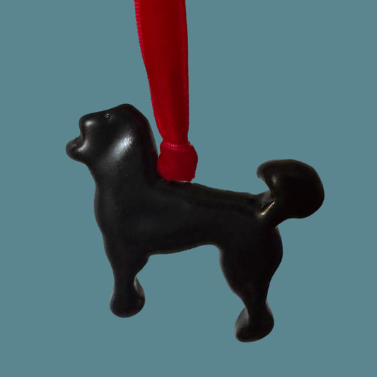 Porcelain Poodle Dog hanging decoration