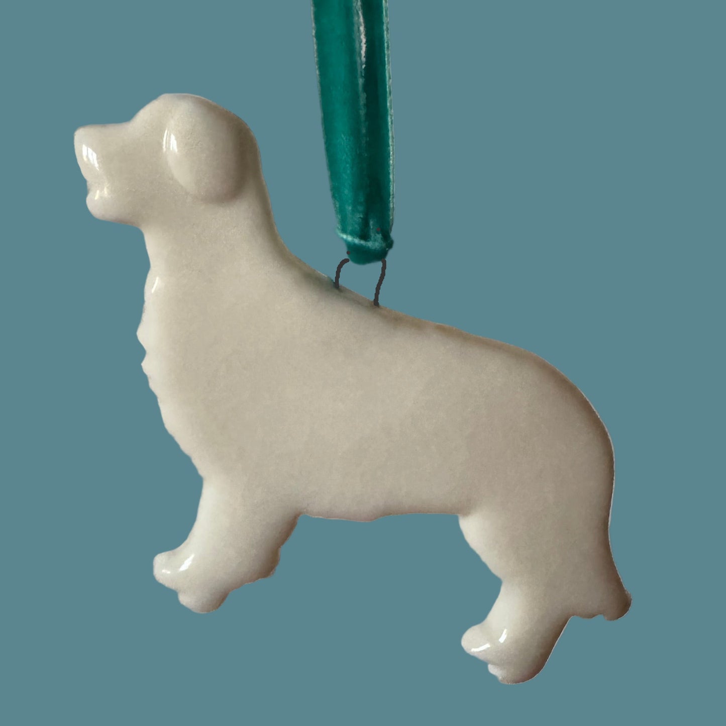 Porcelain Retriever Dog hanging decoration