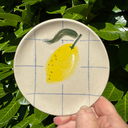 Ceramic Side Plate | Lemon or Tomato Design