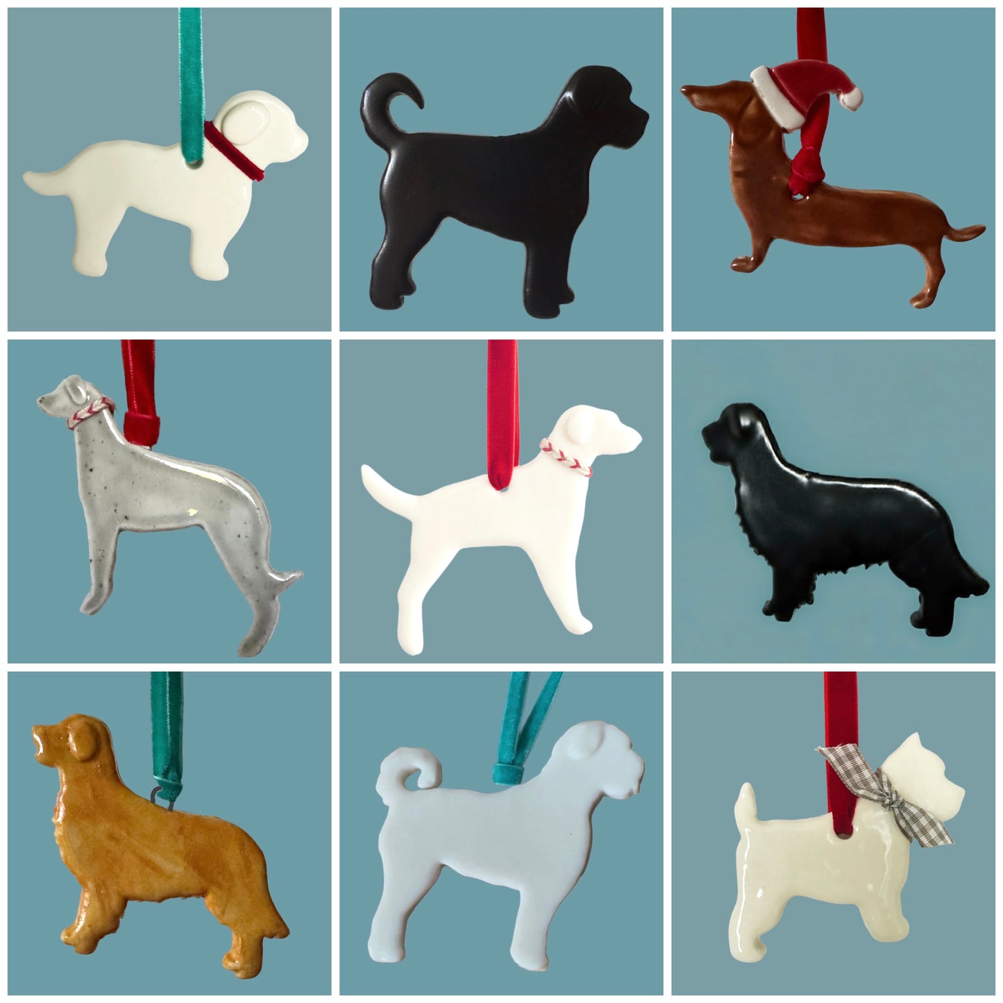 Porcelain Dog hanging decorations