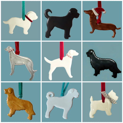 Porcelain Dog hanging decorations