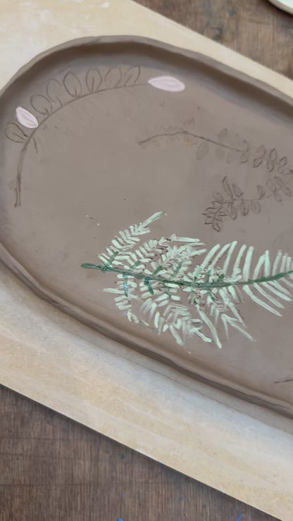 Platter making ceramics workshop full day at Victoria Works nr Stroud